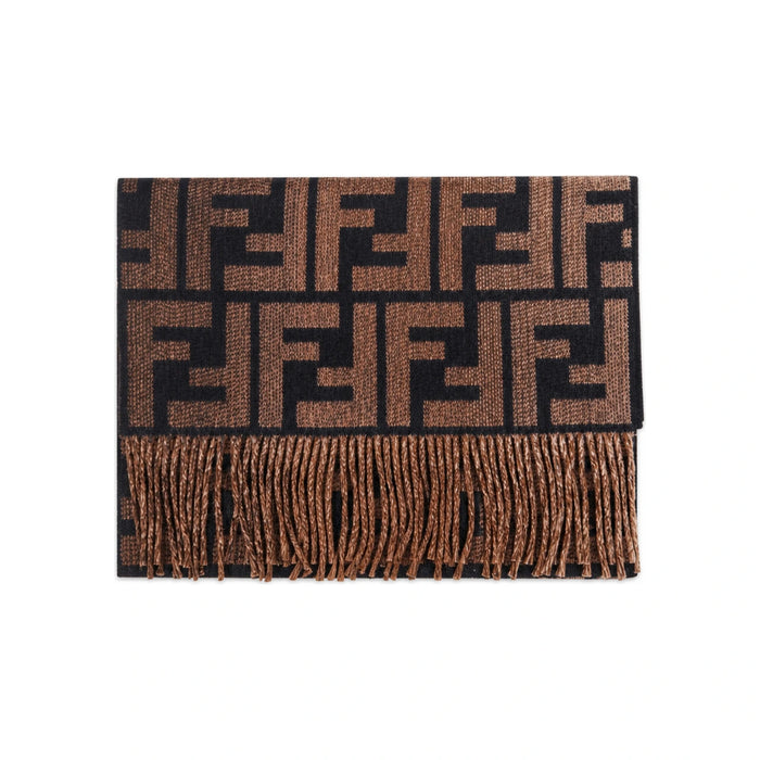 FENDI FF Logo Wool Scarf