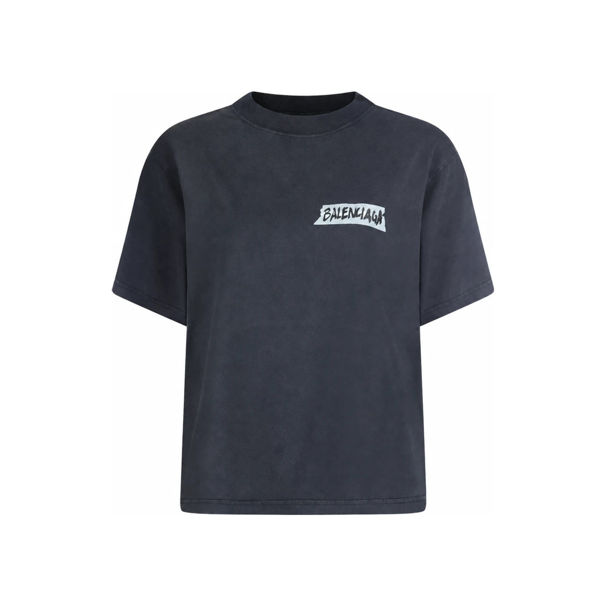 BALENCIAGA Faded Black Short Sleeve T-Shirt