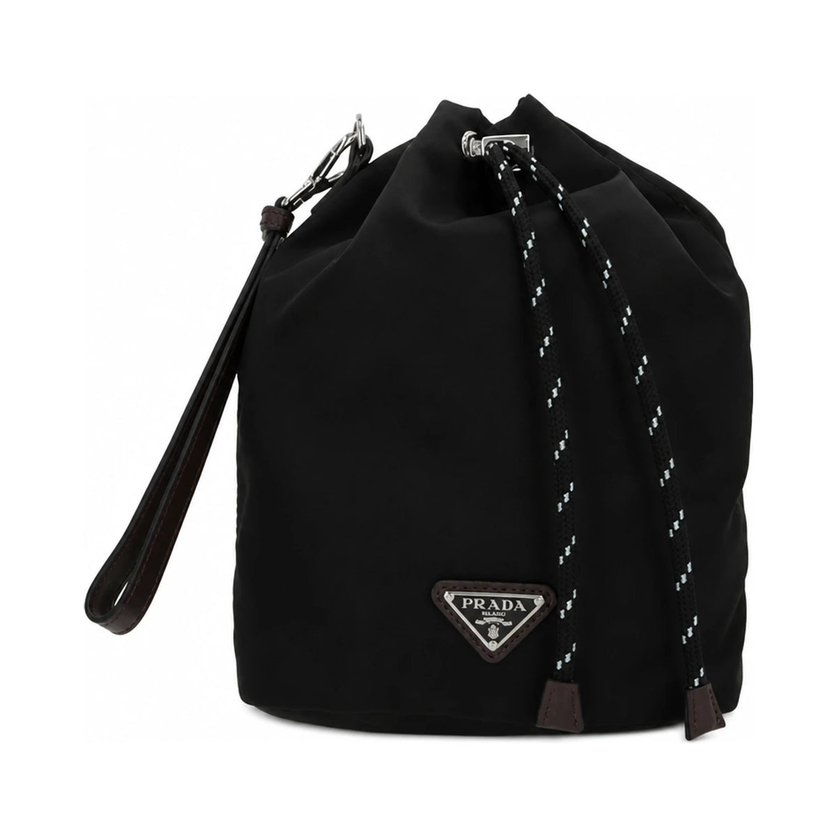 PRADA Re-Nylon Drawstring Pouch Black 2NE067 2HE1 F0002