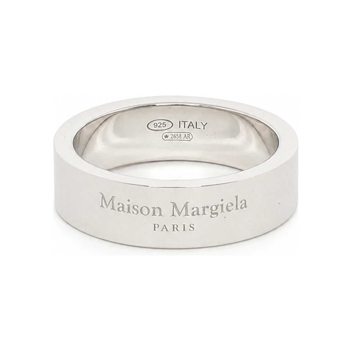 Maison Margiela Engraved Logo Silver Ring
