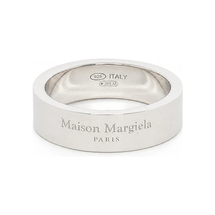 Maison Margiela Engraved Logo Silver Ring