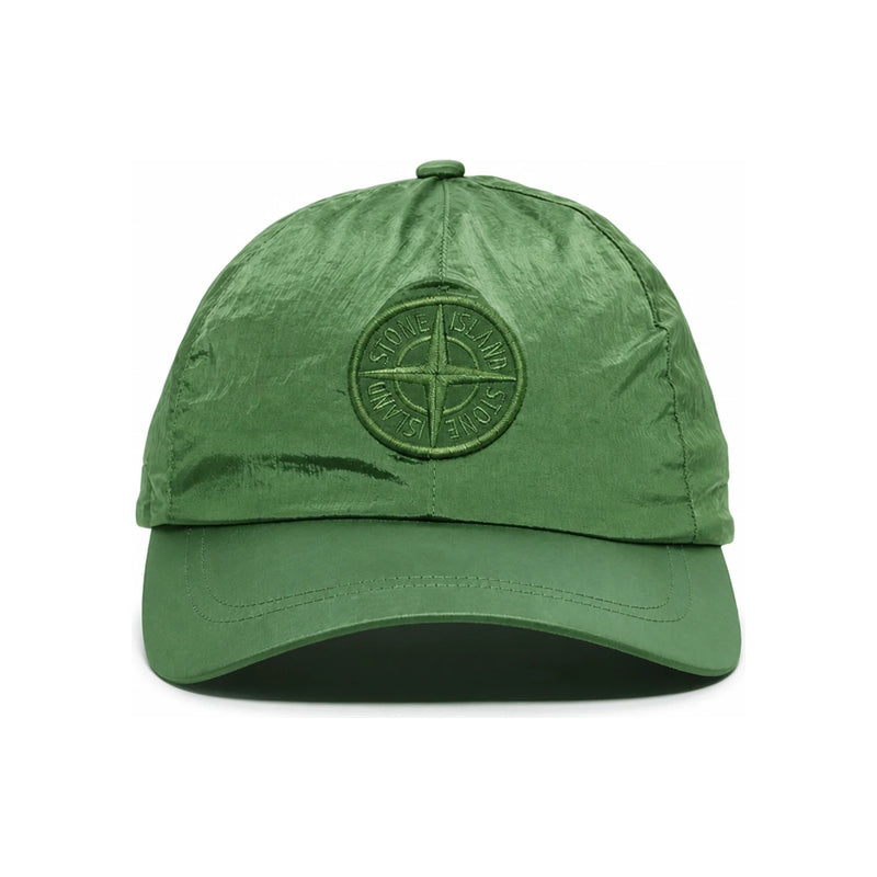 STONE ISLAND Malachite Green Nylon Logo Embroidered Cap L1S159100011 S0076 V005H