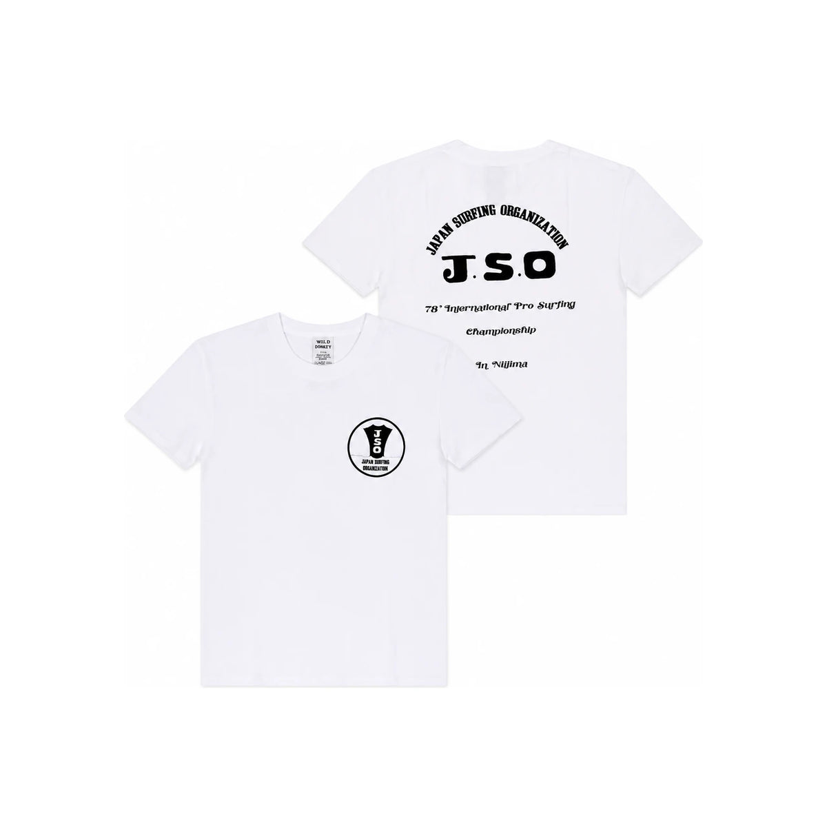 Wild Donkey White Graphic Print Short Sleeve T-Shirt Unisex