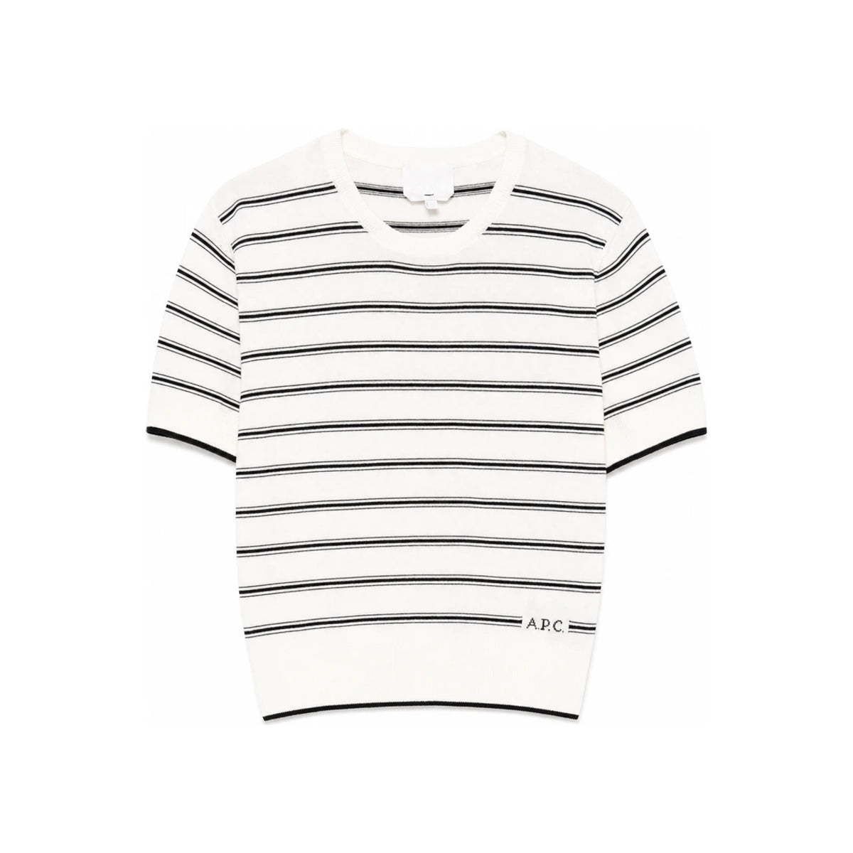 A.P.C. Stripe Crewneck Short Sleeve T-Shirt COHLP F23461 TAT