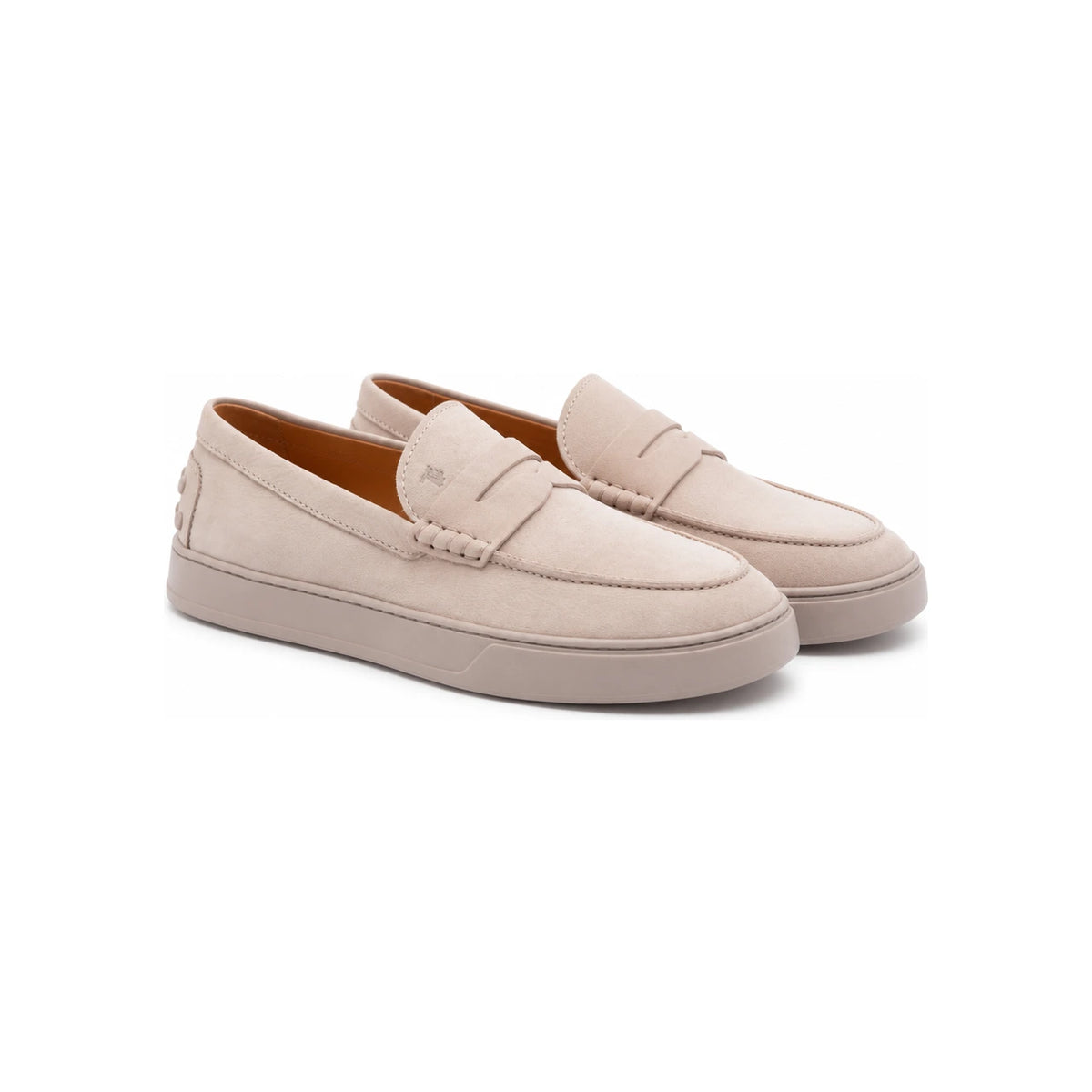 Tods Nubuck Leather Loafers Men’s Brown XXM04L006406 RN C416