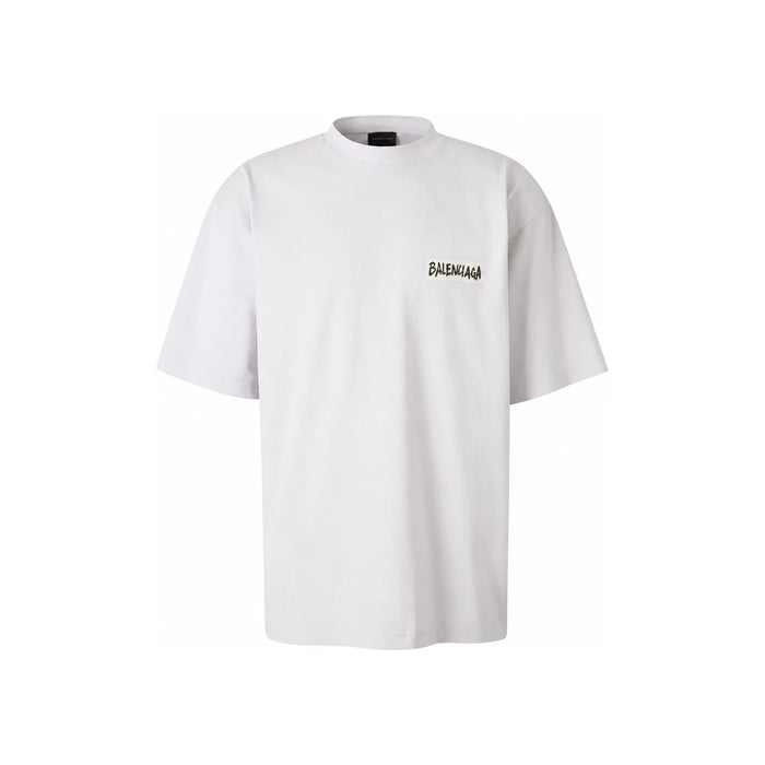 BALENCIAGA Logo Short Sleeve T-Shirt White Men
