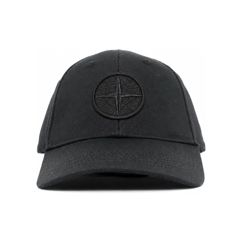 STONE ISLAND Embroidered Logo Cotton Black Baseball Cap L1S159100013 S0248 V0029