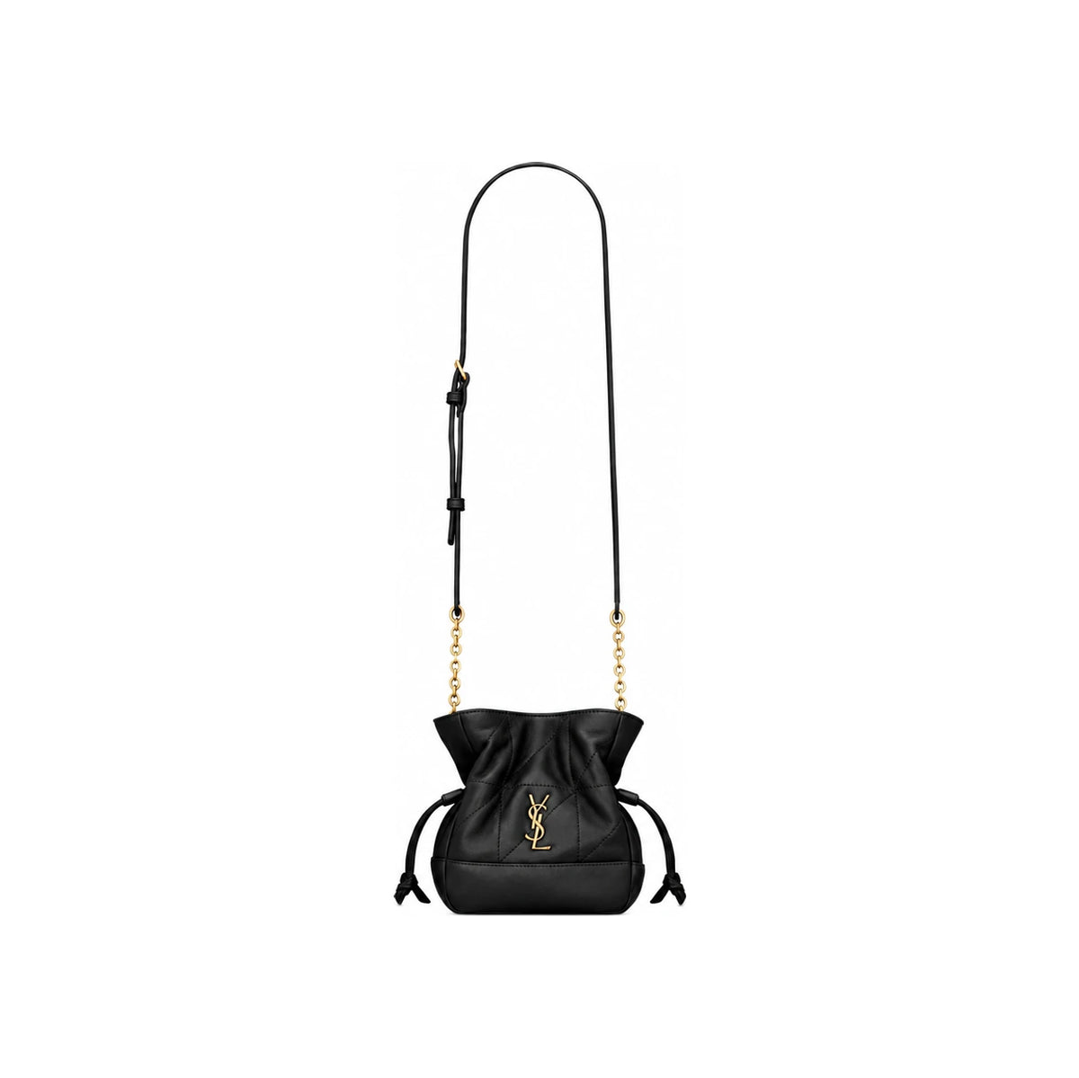 Saint Laurent Lambskin Jamie Mini Shoulder Pouch Bag Black 859174 AAB32 1000