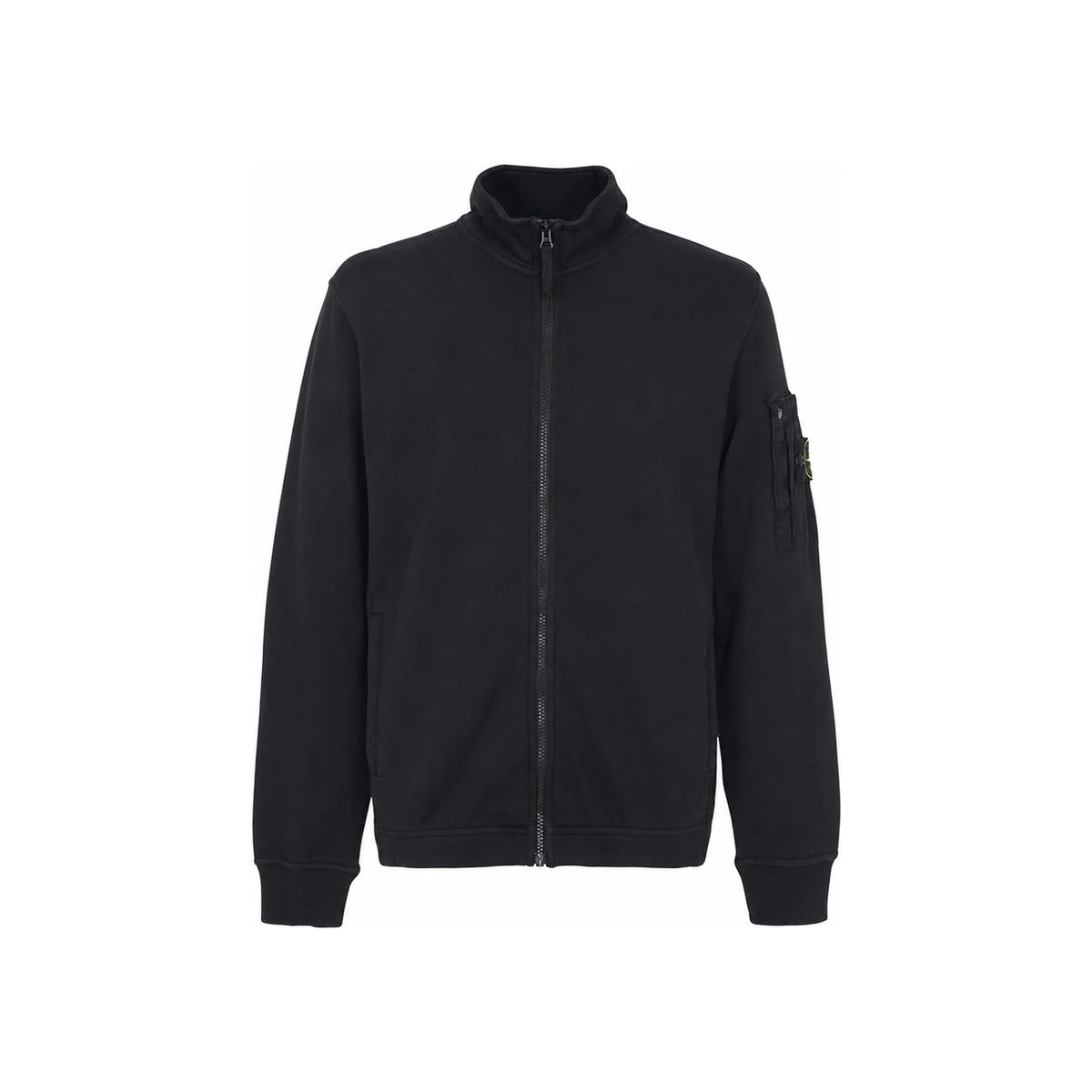 STONE ISLAND Men’s High Neck Cotton Zip Jacket Black L1S156100018 S0410 V0029