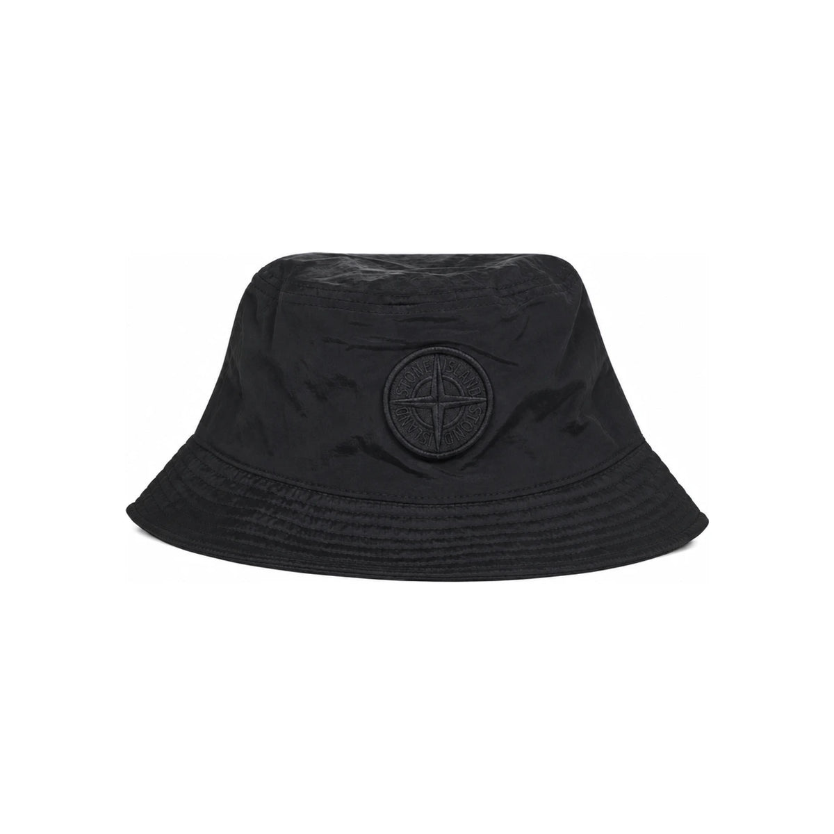 STONE ISLAND Compass Logo Patch Nylon Bucket Hat Black L1S15 9100012 S0076 V0029