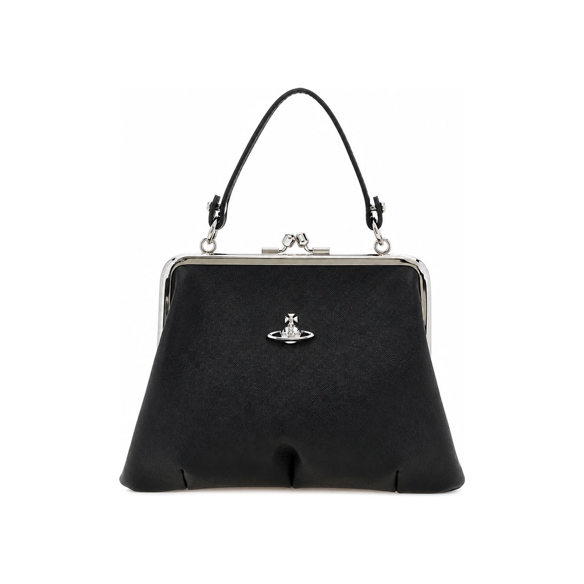 Vivienne Westwood Black Granny Frame Pearl Chain Crossbody Bag