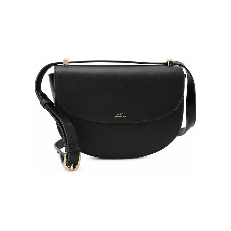 A.P.C. Geneva Leather Crossbody Shoulder Bag Black