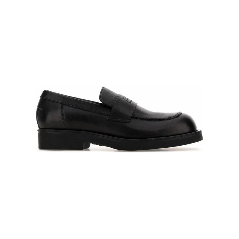MM6 Black Leather Loafers S59WR0098 P7431 T8013