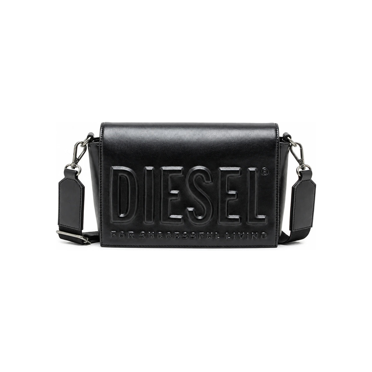 DIESEL Unisex Shoulder Crossbody Bag Black 3D Design X10570 P5184 T8013