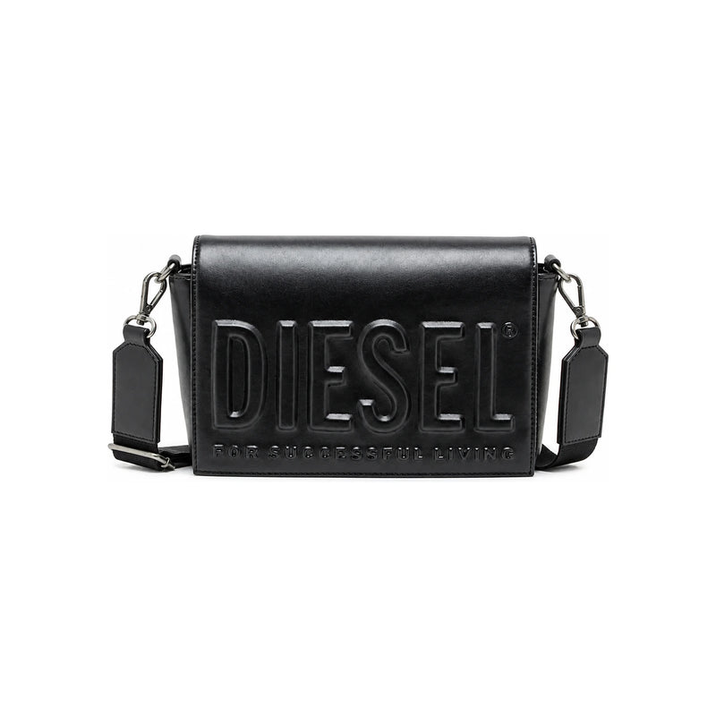 DIESEL Unisex Shoulder Crossbody Bag Black 3D Design X10570 P5184 T8013