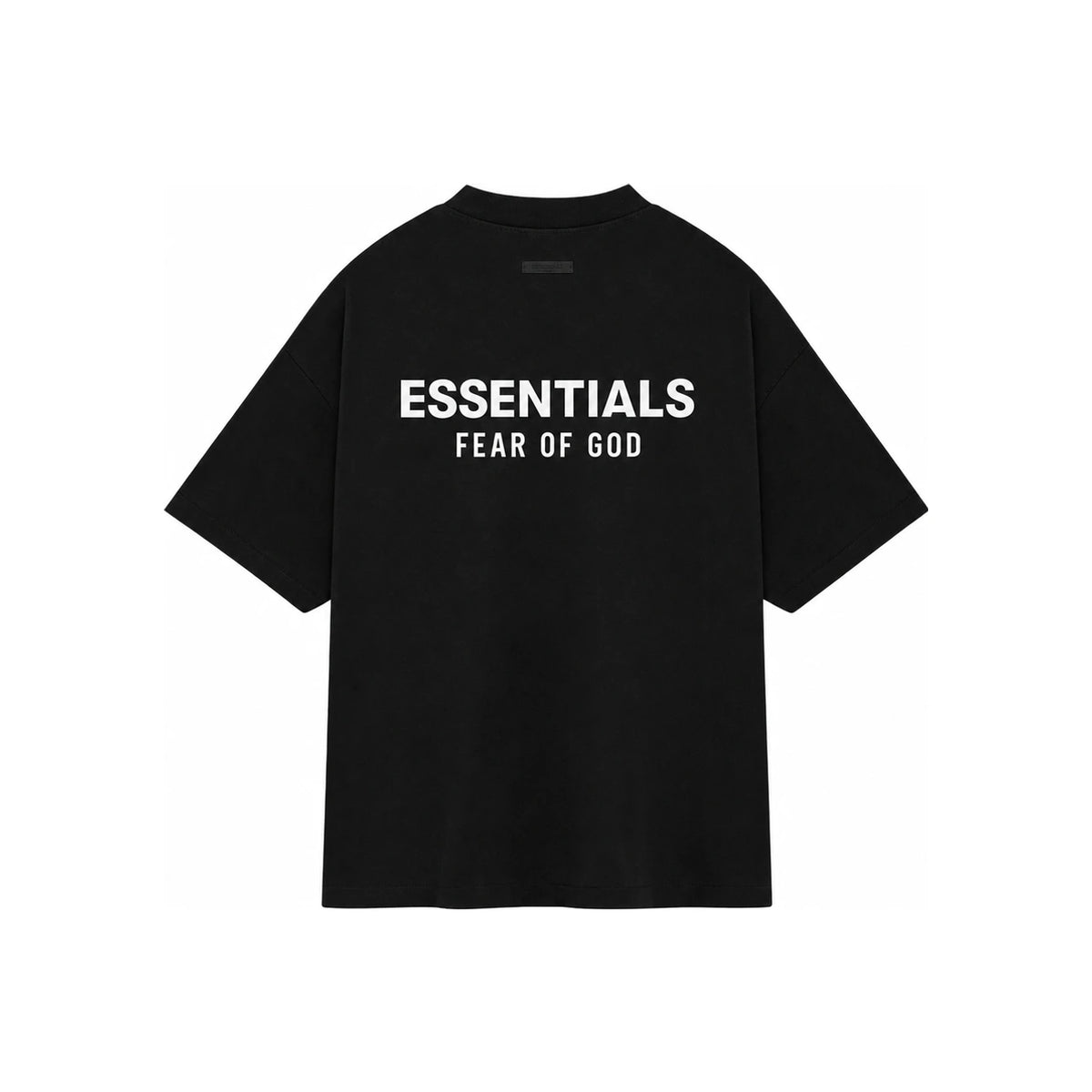 Fear of God Essentials Jersey Crewneck Back Logo T-Shirt Black