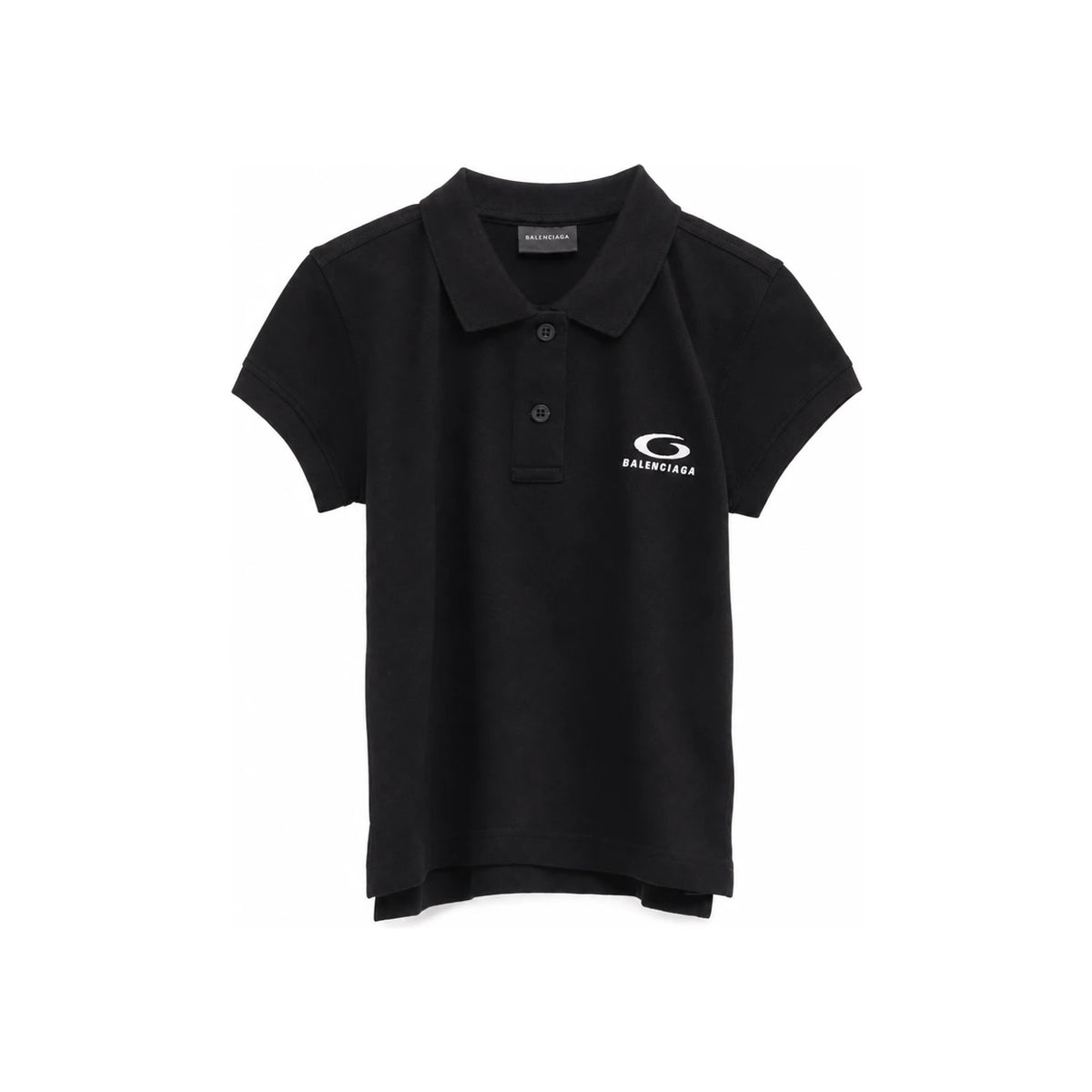 BALENCIAGA Black Cotton Polo T-Shirt