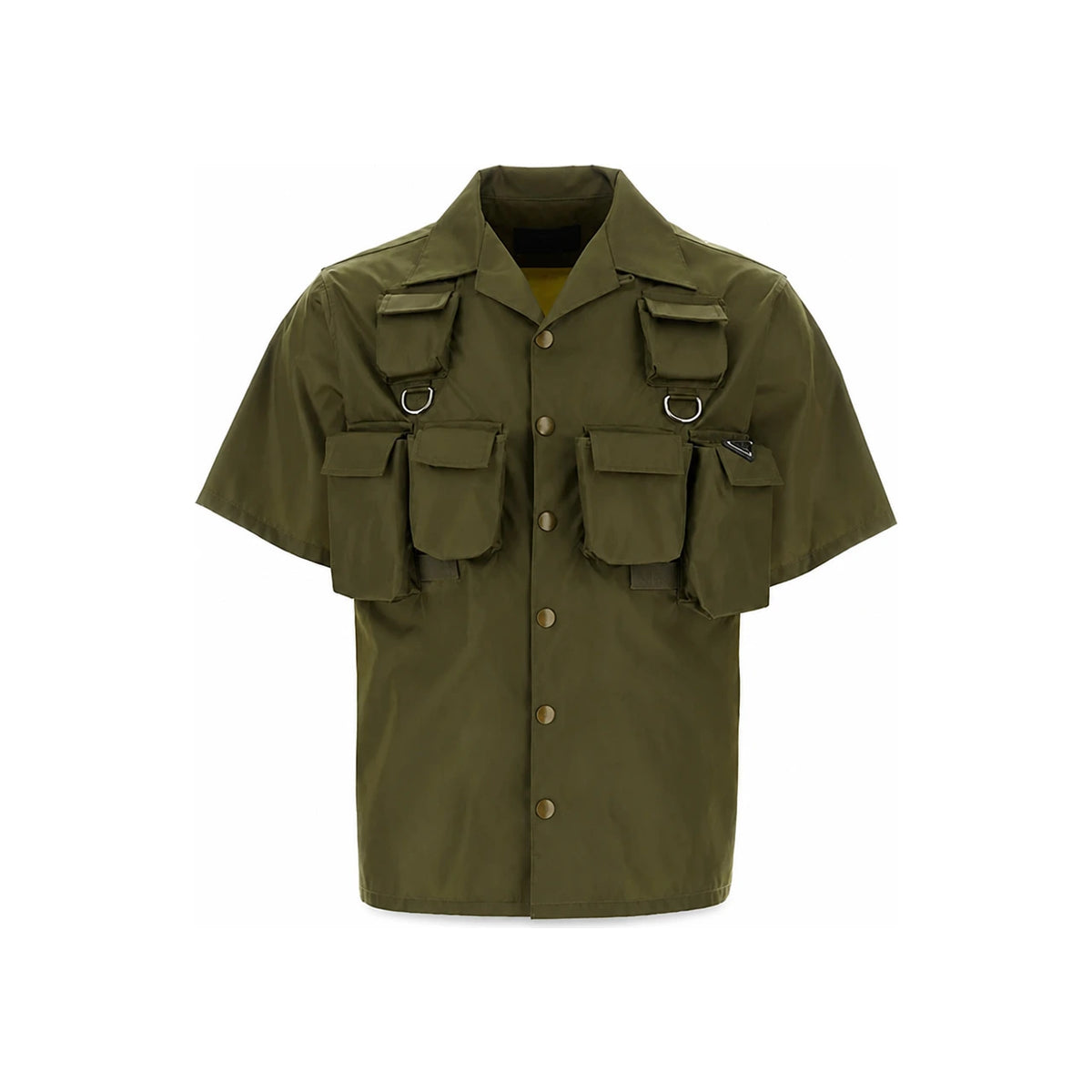 PRADA Short Sleeve Re-Nylon Shirt Black Men's