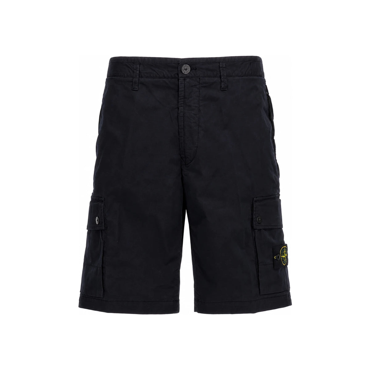 STONE ISLAND Men’s Cargo Shorts Black Cotton