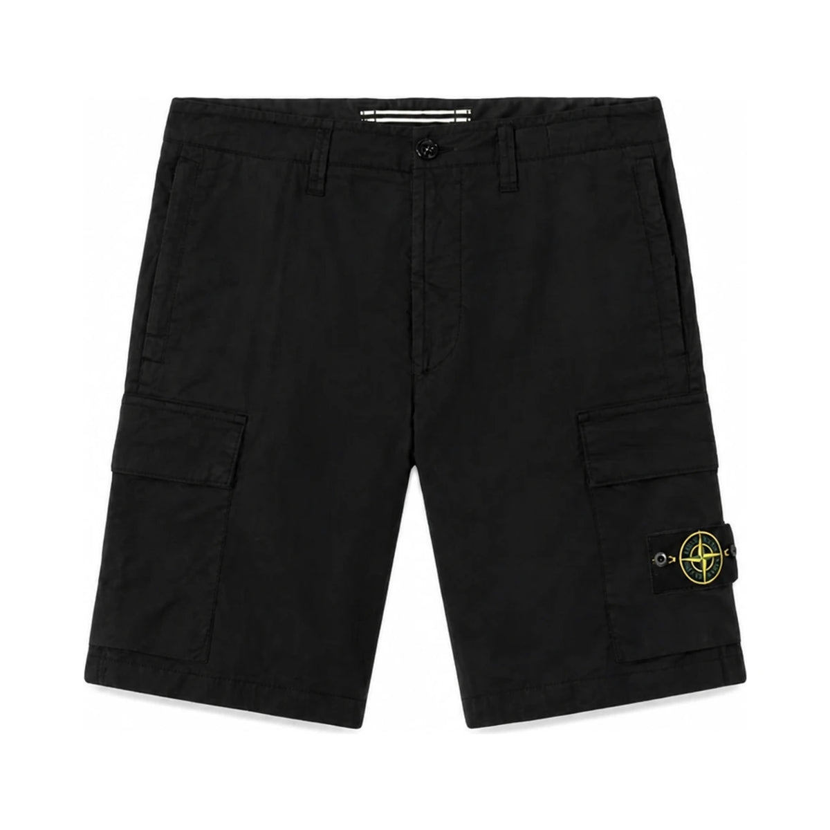 STONE ISLAND Regular Fit Bermuda Shorts Cotton Blend Black Men’s