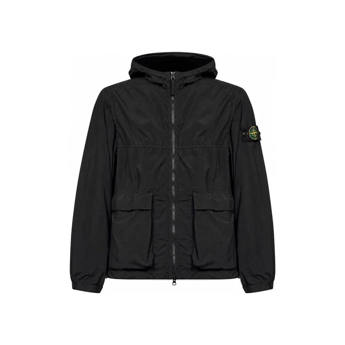 STONE ISLAND Smerigliato Garment-Dyed Cotton Zip Jacket Black