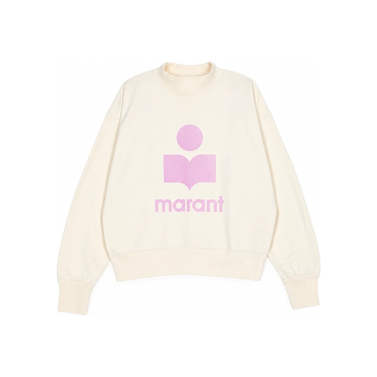 Isabel Marant Ecru Pink MOBY Logo Sweatshirt SW0003FA D1M04E ECPK