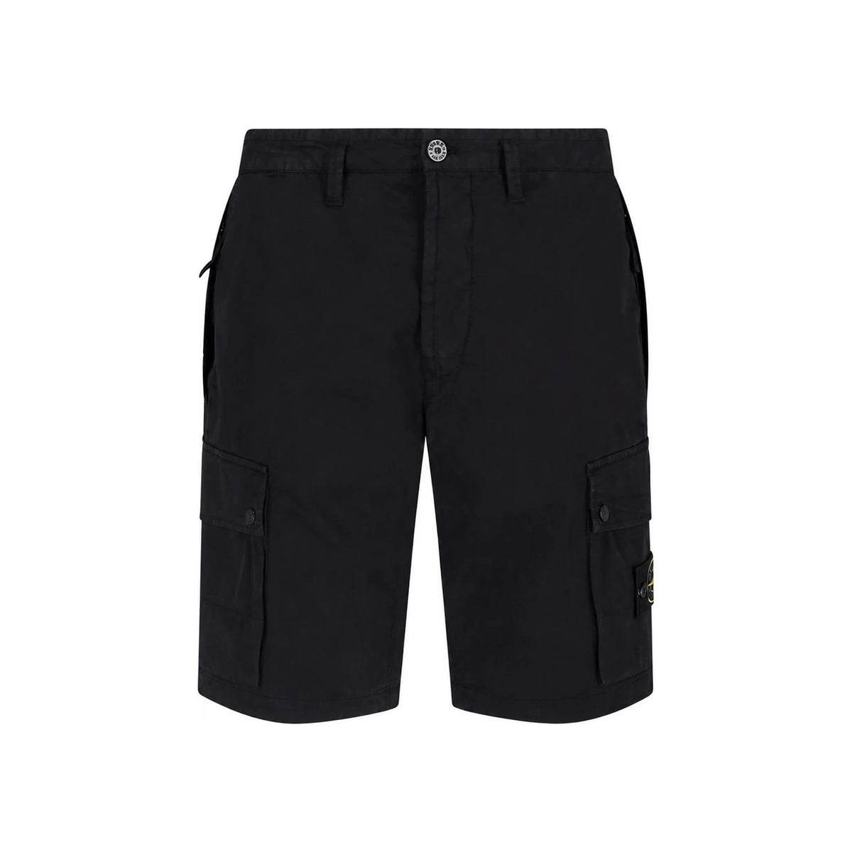 STONE ISLAND Twill Slim-Fit Bermuda Shorts with Patch Logo