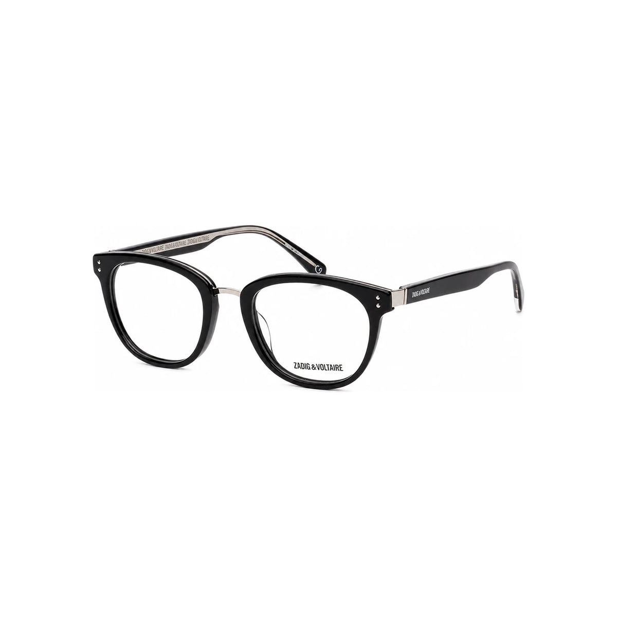 Zadig&Voltaire Black Acetate Unisex Eyeglass Frames VZV162N 700Y