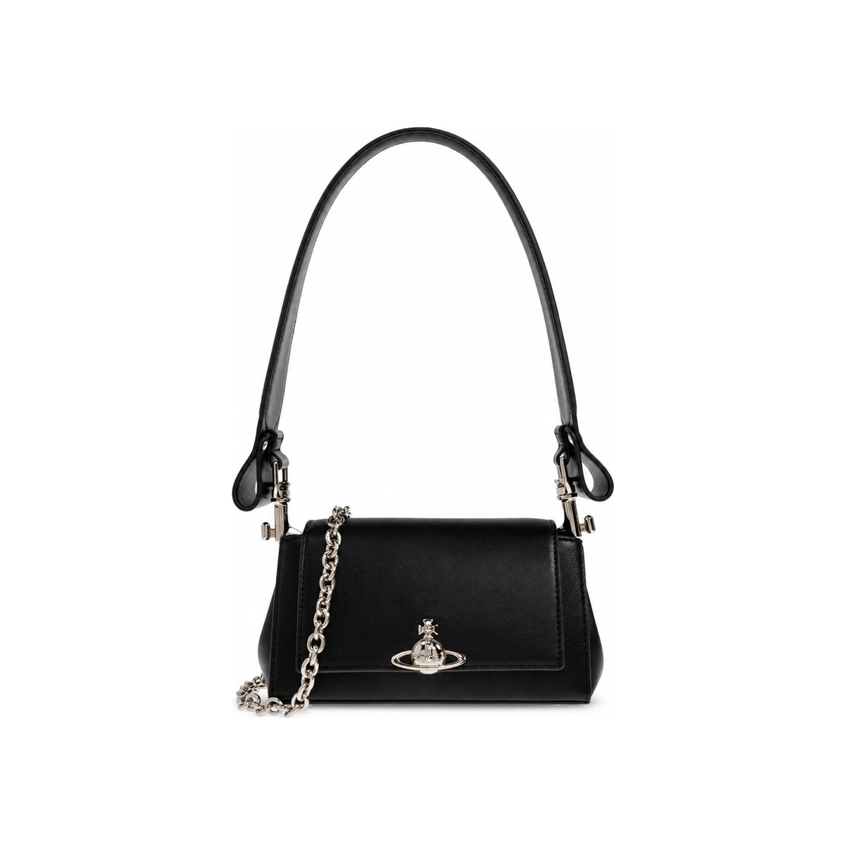 Vivienne Westwood Hazel Small Shoulder Bag Black Leather