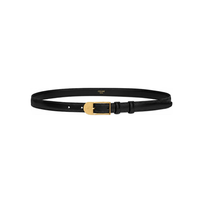 CELINE Black Taurillon Leather 18mm Belt B104O3A01 38NO