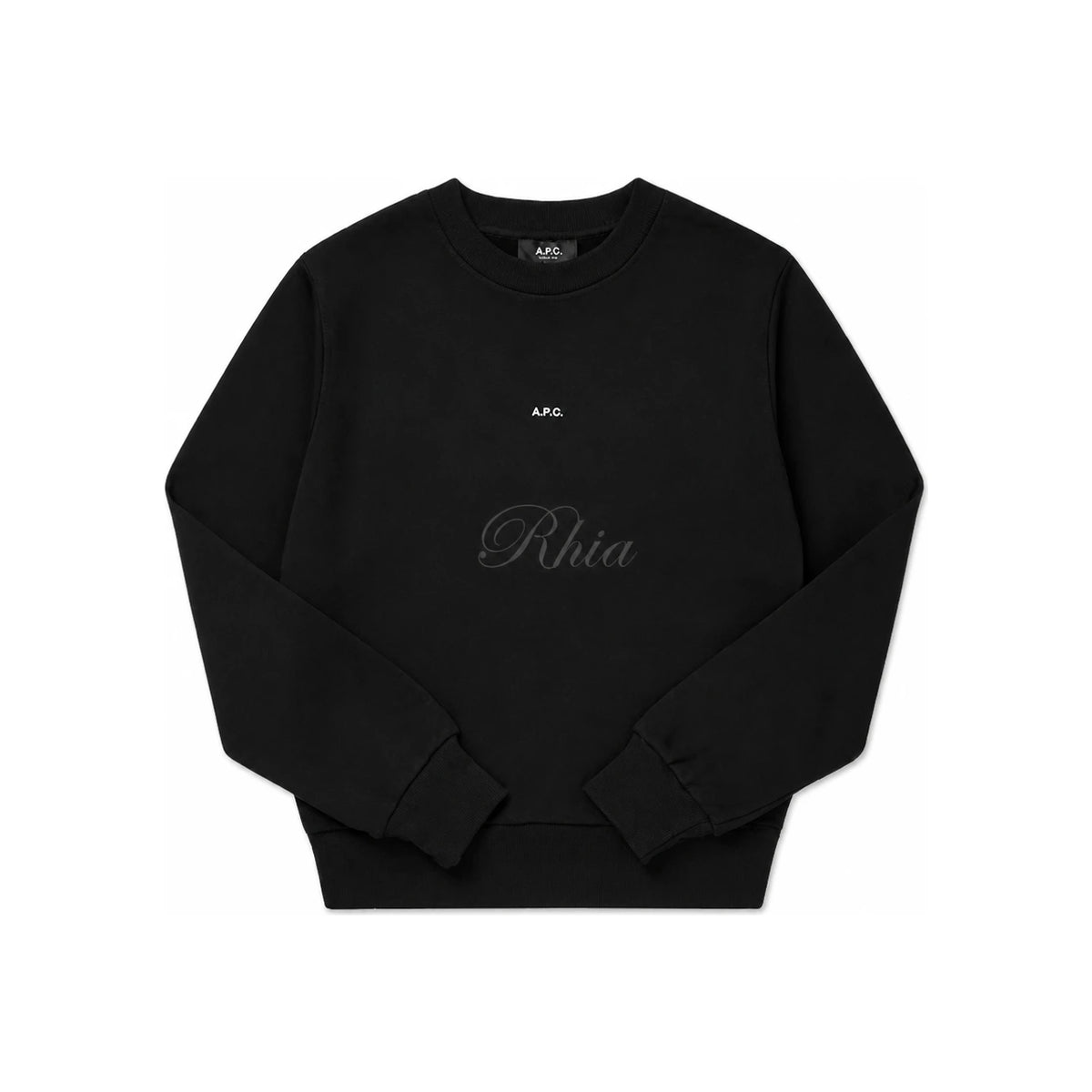 A.P.C. Noir Blanc Cotton Crewneck Sweatshirt for Women