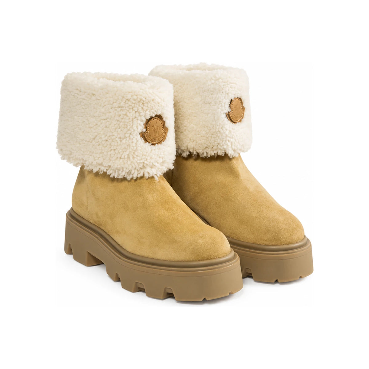 Moncler AUREA Camel Beige Mid Ankle Boots 4F00070 M6971