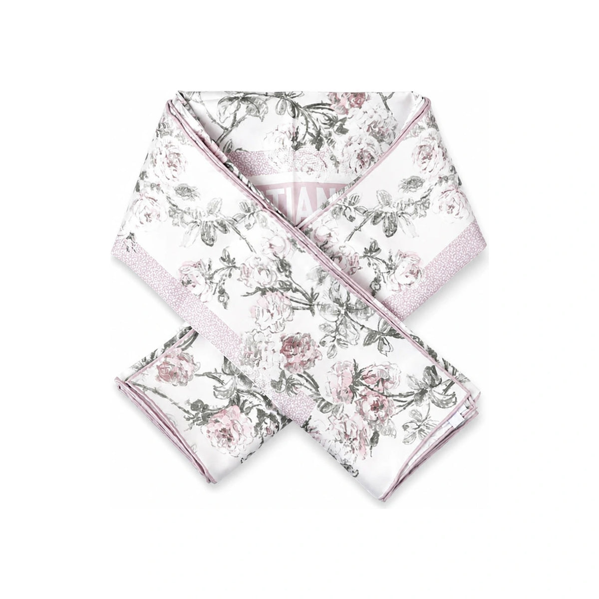 DIOR Rosier des Vents 90 Silk Square Scarf White Violet 61RSE090I645 C440