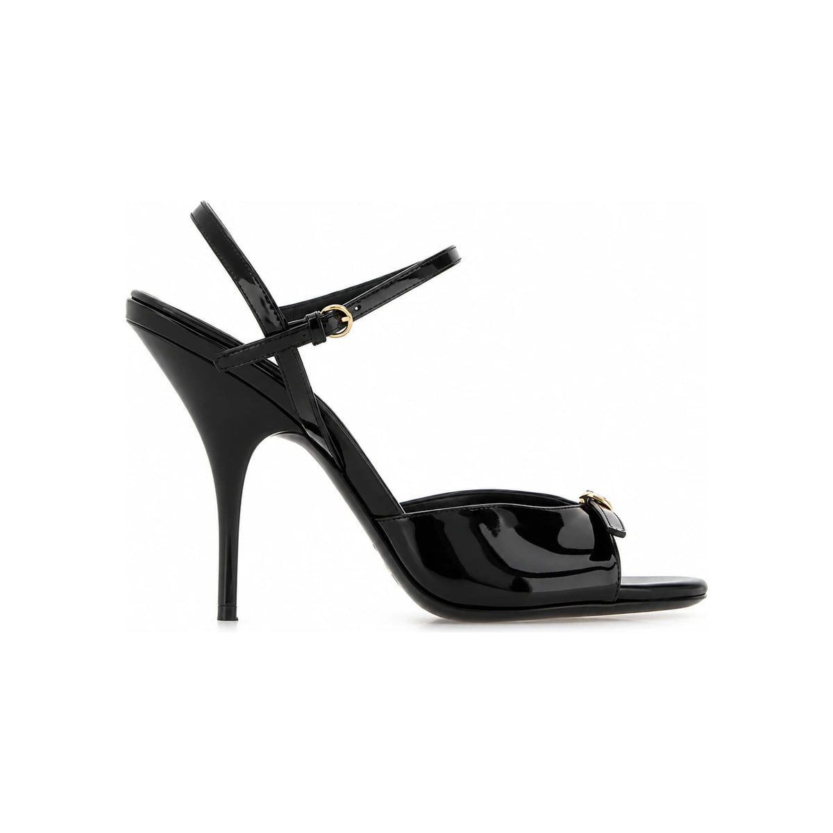Miu Miu Black Leather Strappy Sandals