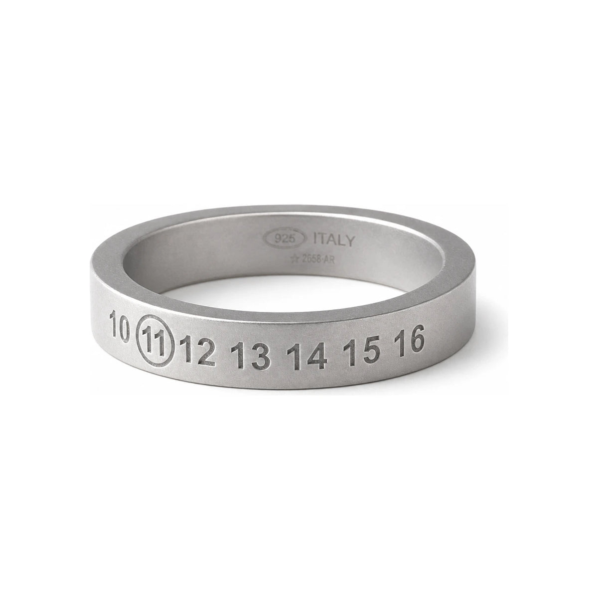 Maison Margiela Engraved Number Logo 4mm Silver Ring SM1UQ0119 P8863 101