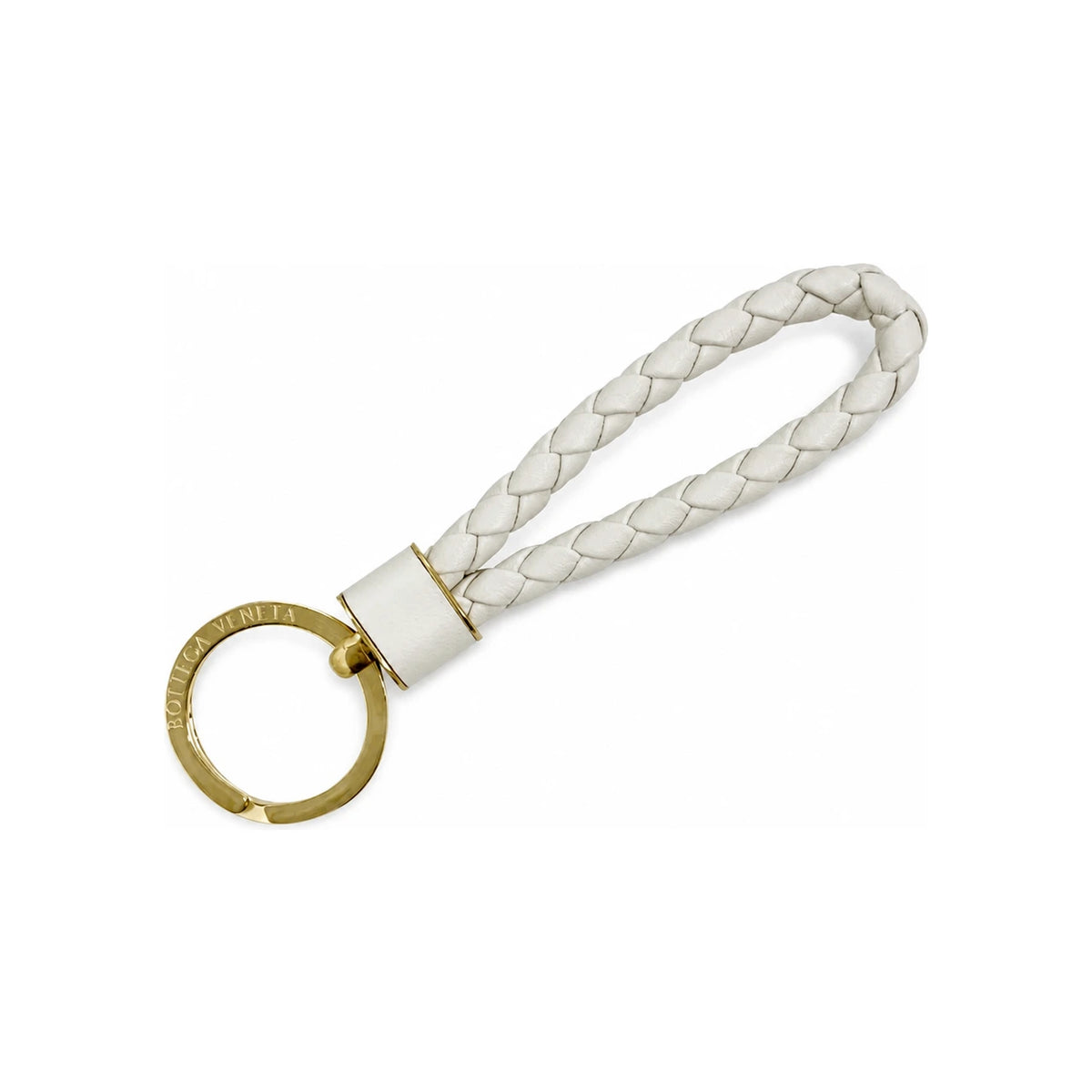 Bottega Veneta Intreccio Woven Leather Keyring 651820 V48E1 9644