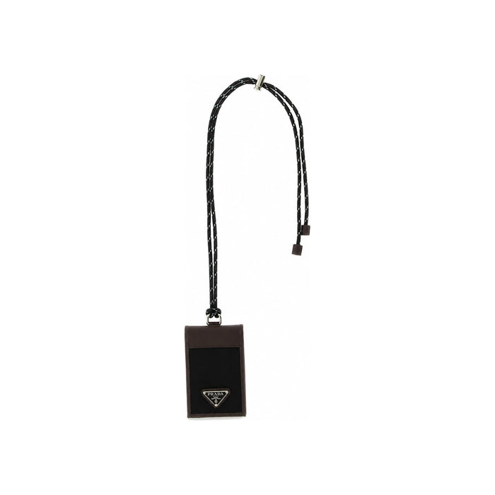 PRADA Saffiano Leather Black Card Holder