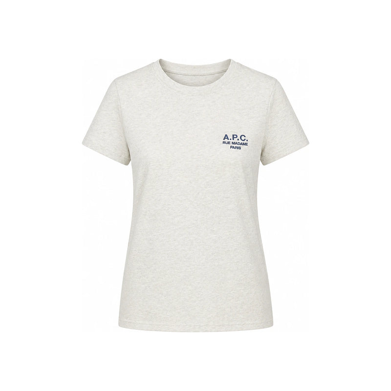 A.P.C. DENISE Embroidered Cotton T-Shirt White Women