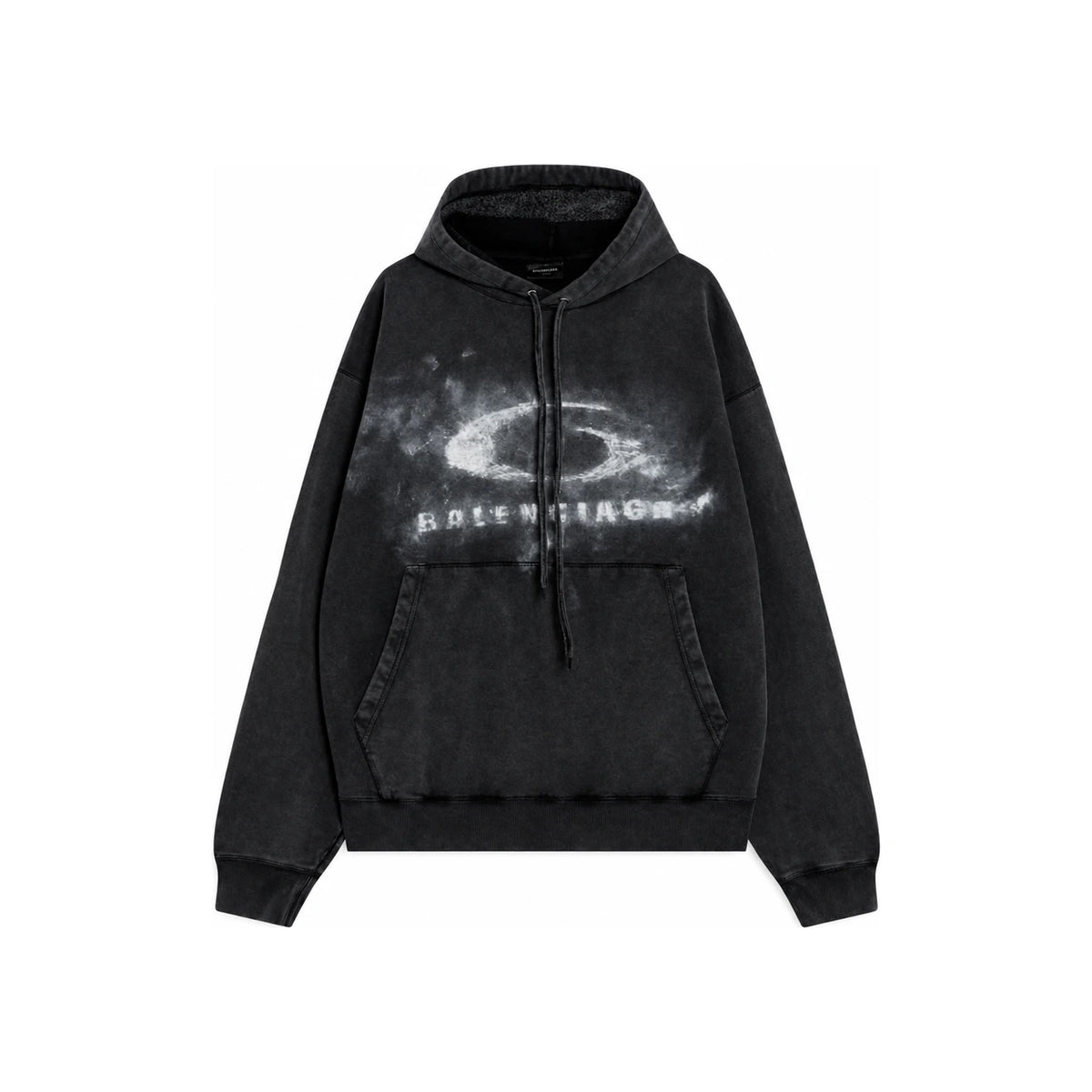 BALENCIAGA Washed Crayon Print Men’s Hoodie