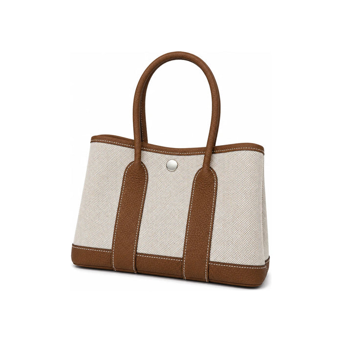 HERMES Mini Garden Party 23 Ecru Gold Tote Bag Unisex