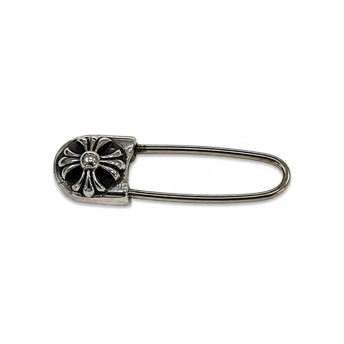 Chrome Hearts Safety Pin Earring Unisex Sterling Silver Jewelry