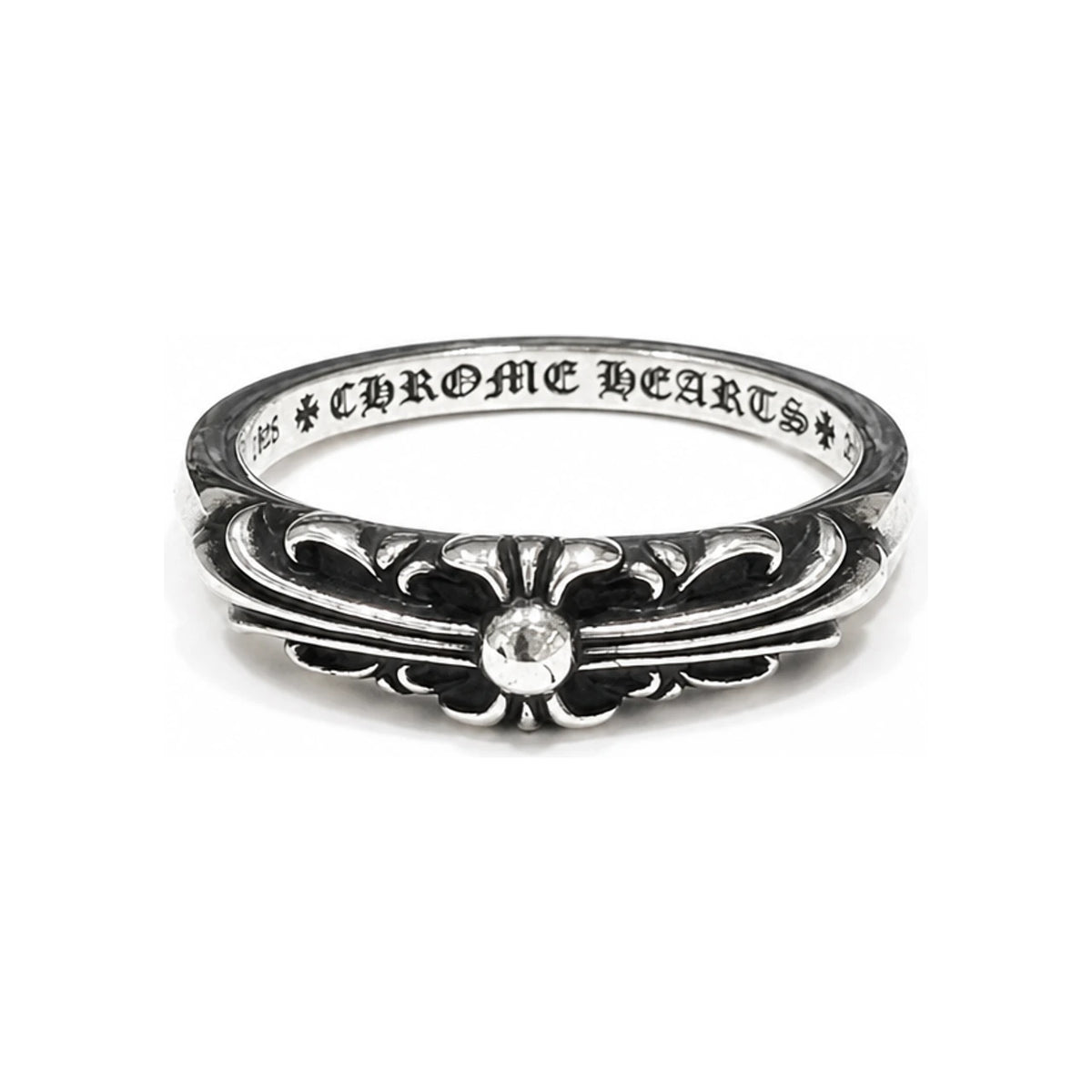 Chrome Hearts Baby Floral Cross Ring Men's Jewelry