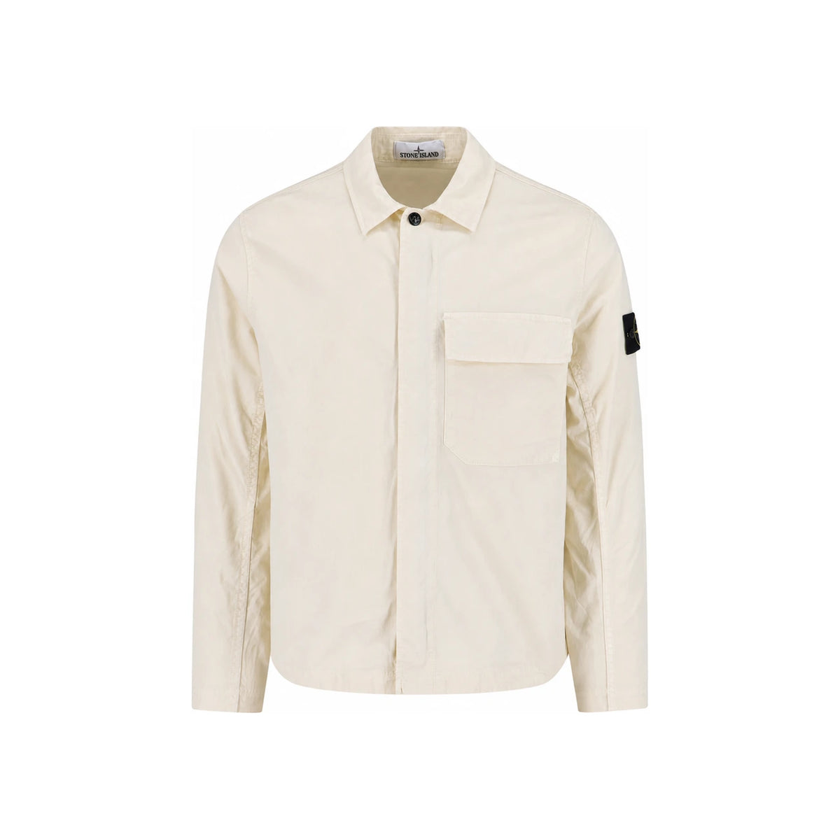 STONE ISLAND Men’s Overshirt Jacket Ivory with Patch L L1S15 1200013 S0A10 V0093