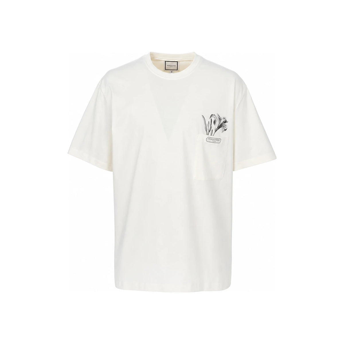 WOOYOUNGMI Flower Back Logo T-Shirt Navy Men’s