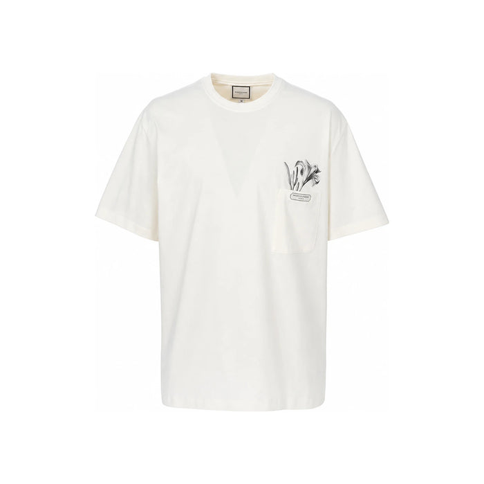 WOOYOUNGMI Flower Back Logo T-Shirt Navy Men’s