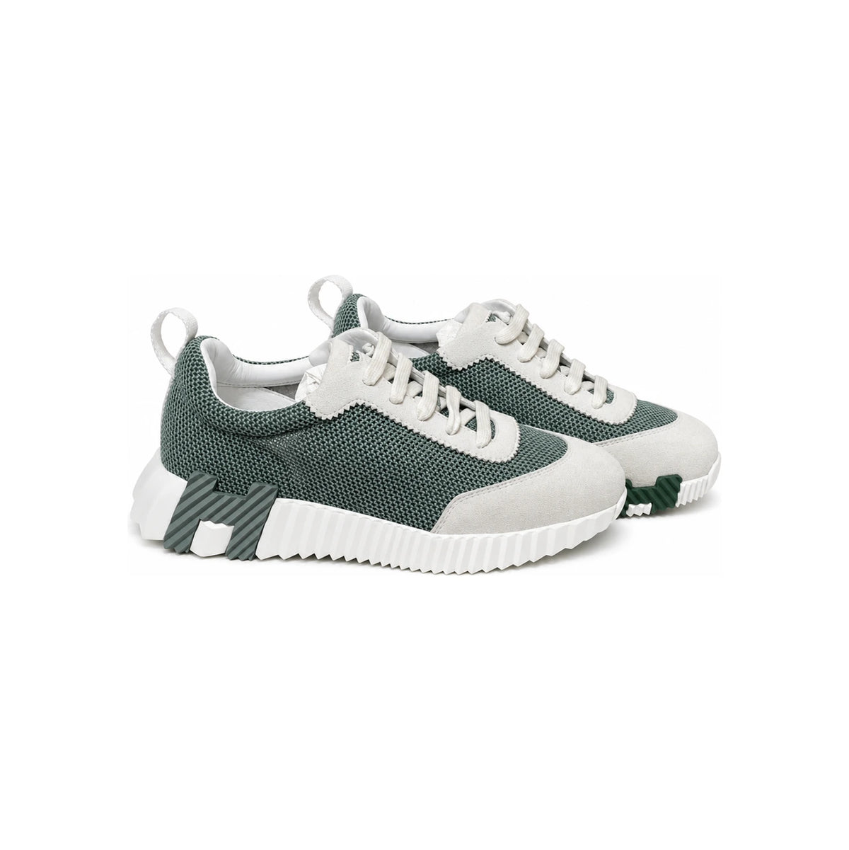 HERMES Bouncing Mint Mesh H Logo Low Top Sneakers