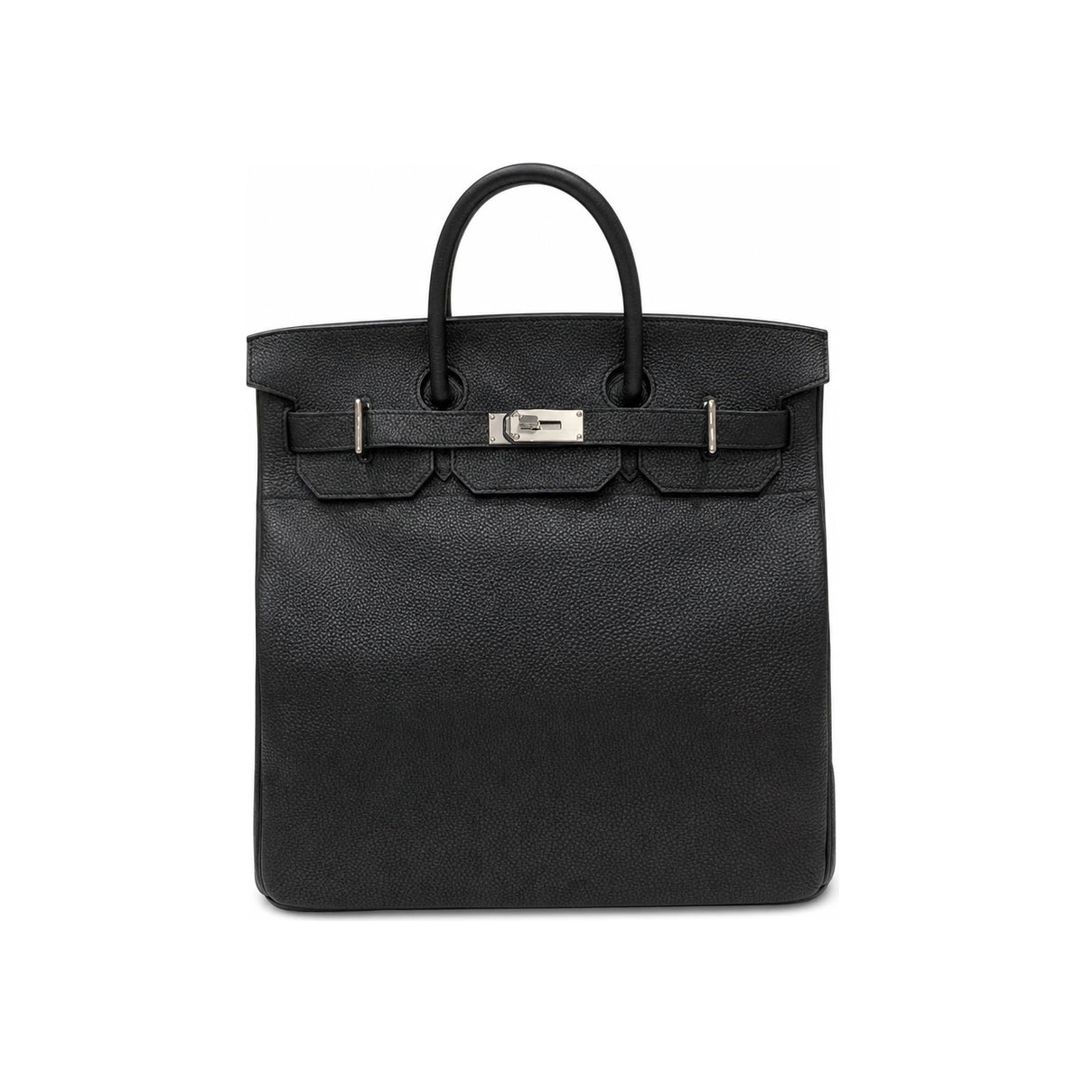 HERMES Birkin 40 Etoupe Black Palladium Hardware Tote Bag Unisex