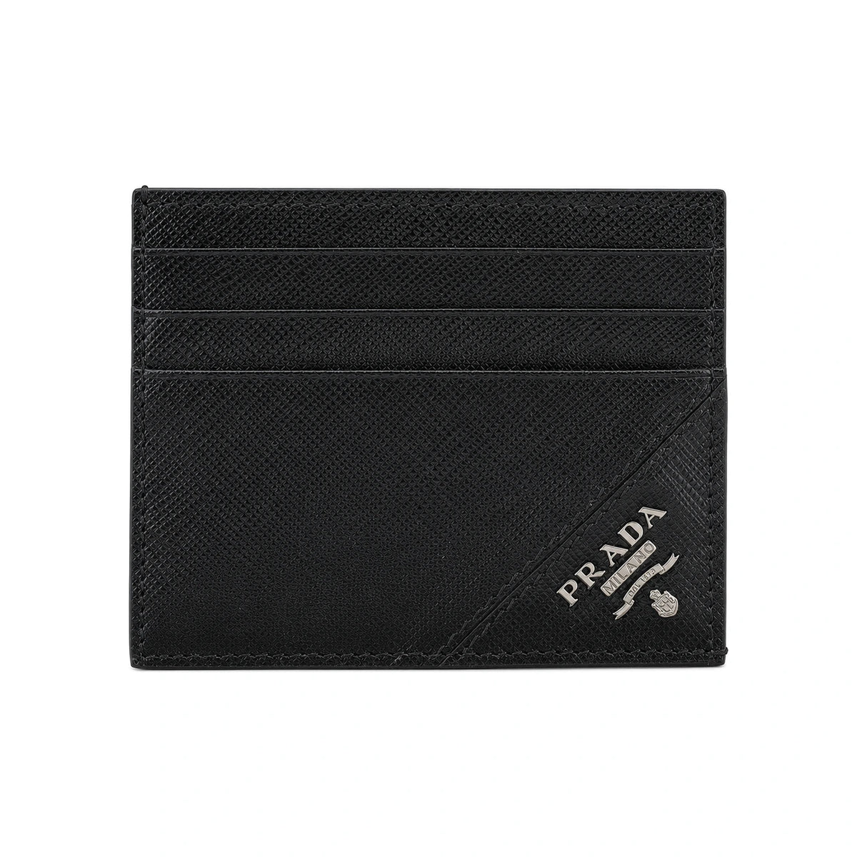 PRADA Saffiano Leather Black Men's Card Holder
