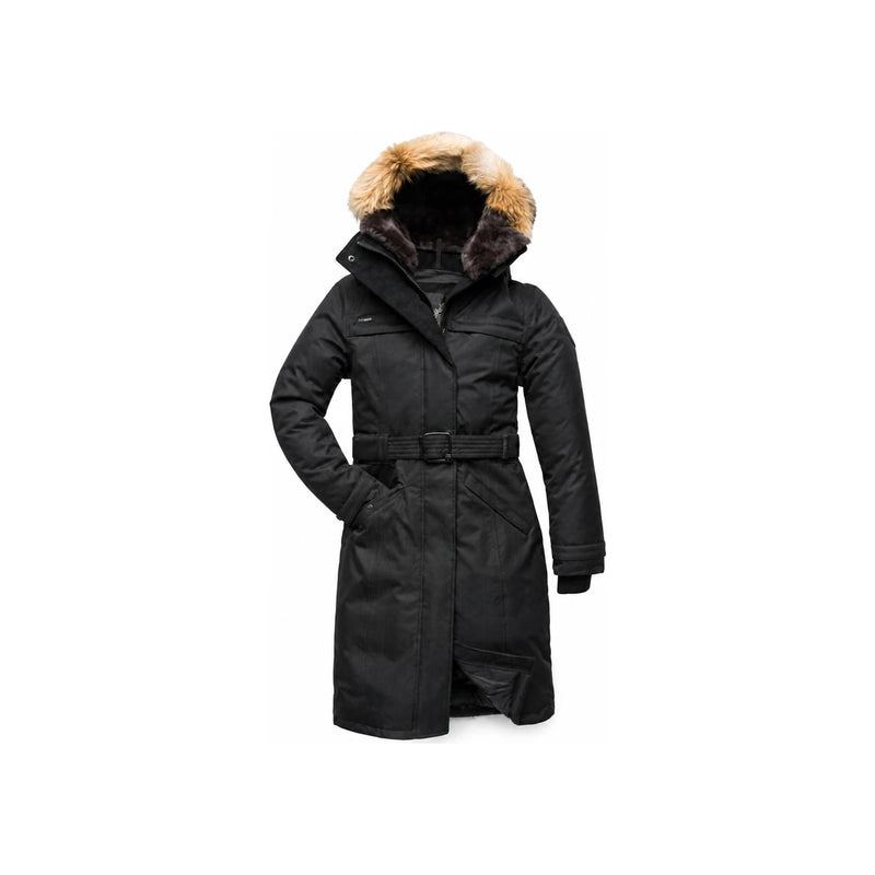 Nobis Black Long Down Puffer Coat Women