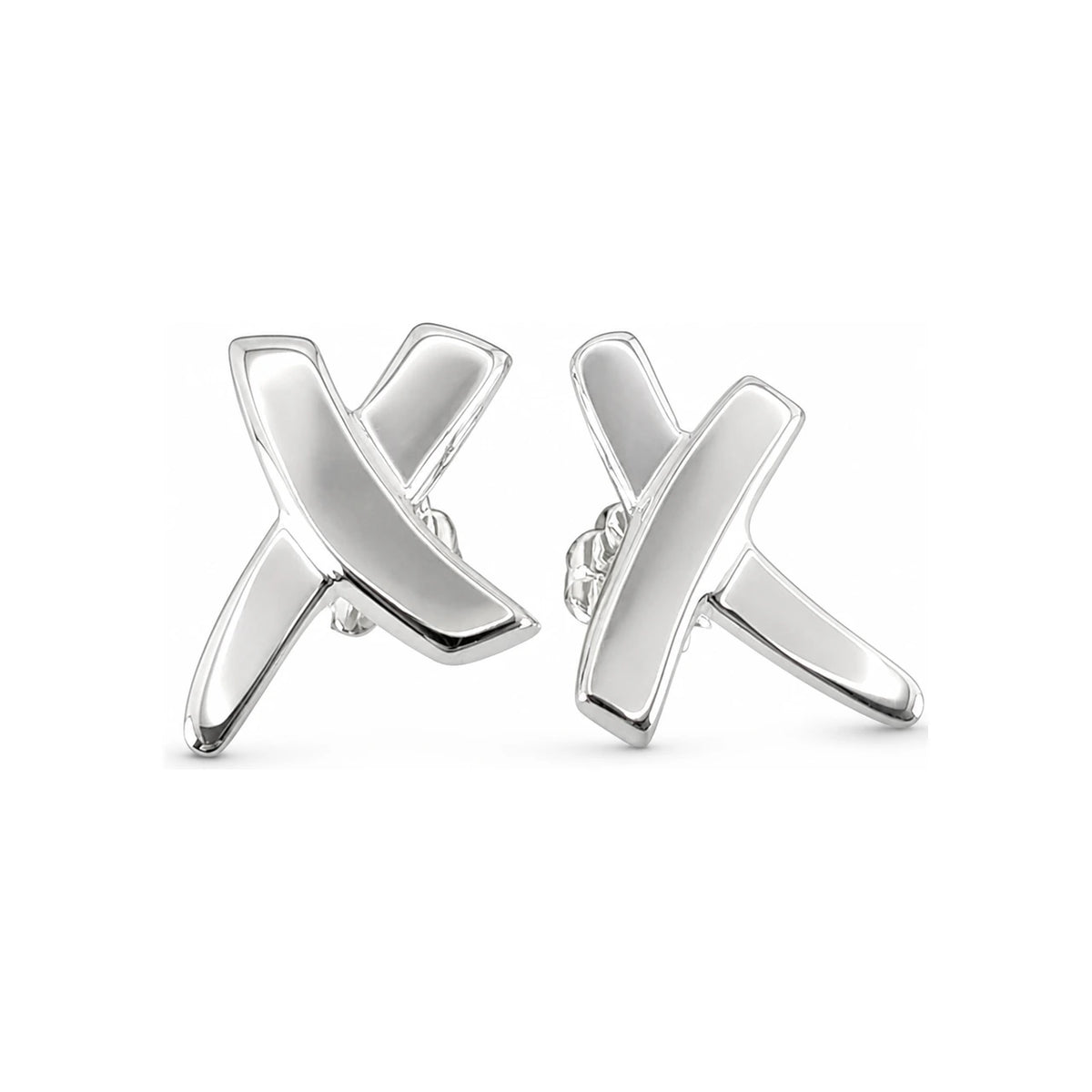 Tiffany & Co 925 Sterling Silver Graffiti X Earrings